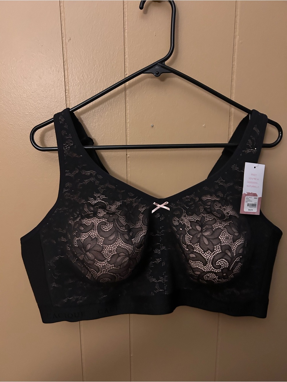 Cacique Black Lace Wireless Comfort Bra